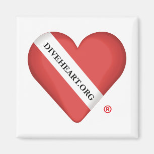 Divehart Heart Kühlschrank Magnet