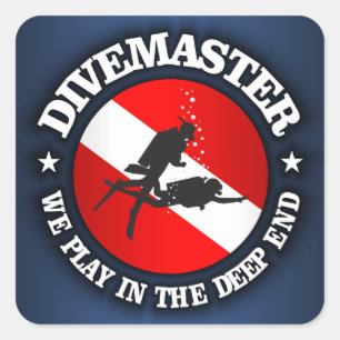 Divemaster (Ende) Quadratischer Aufkleber