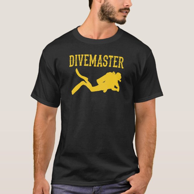 Divemaster Scuba Diving Instructor Dive Flag Stil T-Shirt (Vorderseite)