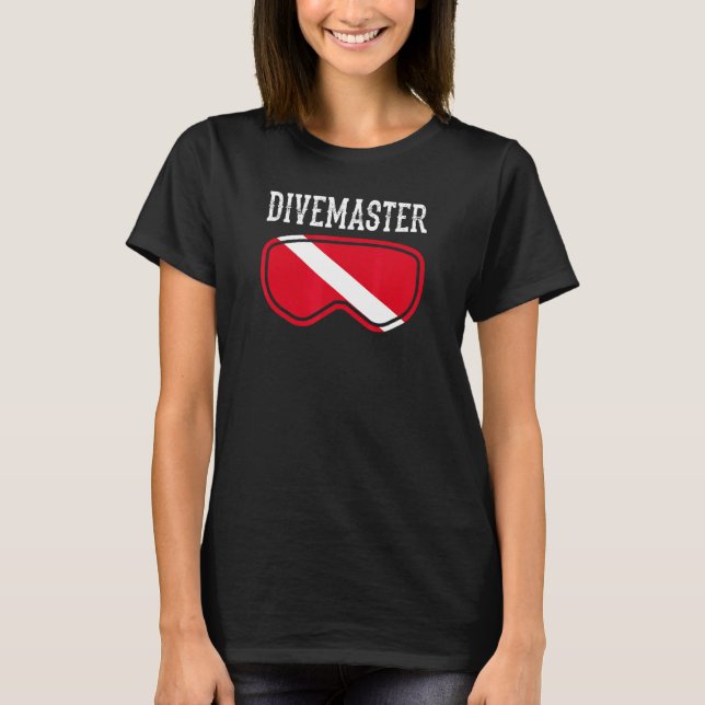 Divemaster Scuba Diving Instructor Dive Flag Stil T-Shirt (Vorderseite)