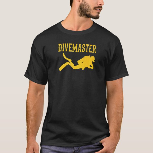 Divemaster Scuba Diving Instructor Dive Flag Stil T-Shirt (Vorderseite)