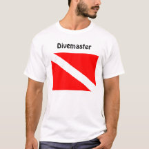 Divemaster Taucher unter Flaggen-T-Shirt
