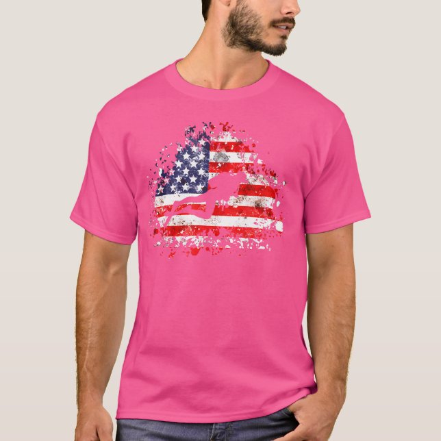 Diver American Flag Scuba Diving Diver T-Shirt (Vorderseite)