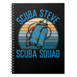 Diver Scuba Steve Scuba Squad Vintag112 Diving De Notizblock