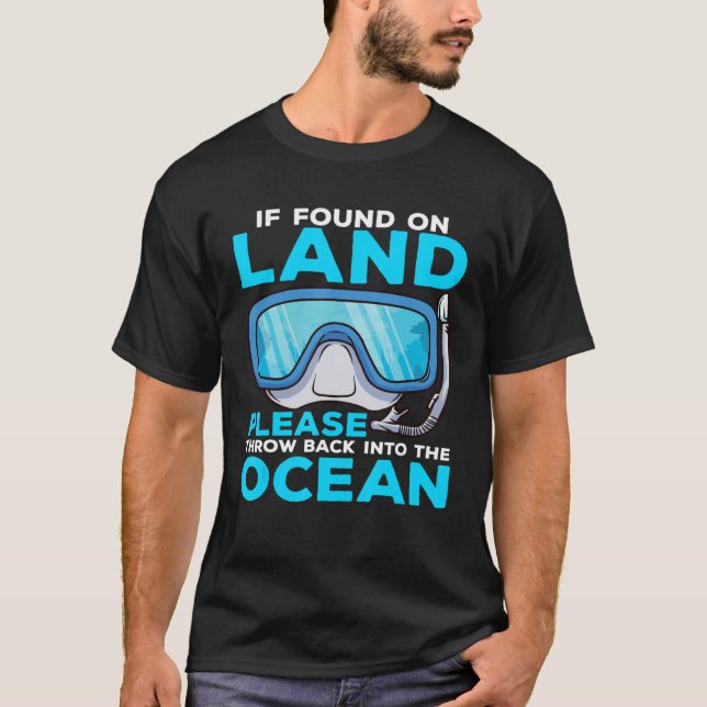 Diver Snorkeling Diving Sport Vacation  4 T-Shirt (Vorderseite)