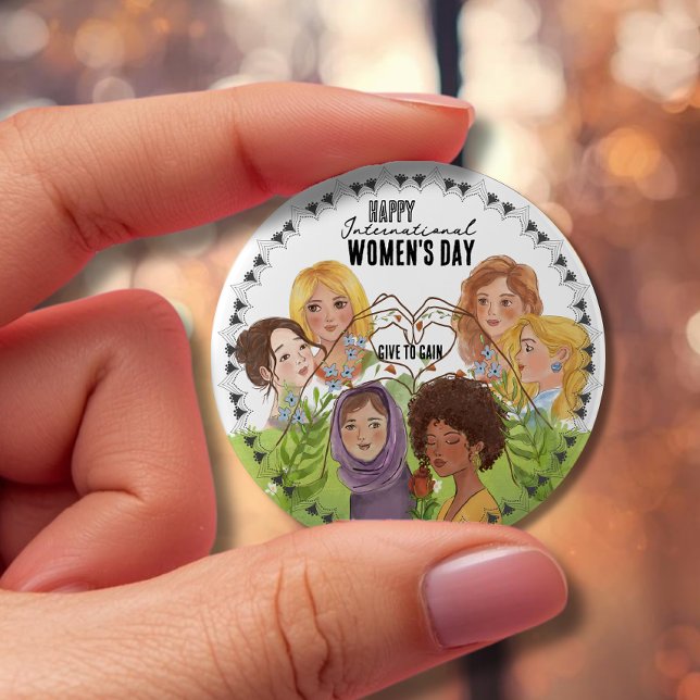 Diverse Aquarellporträts | Give To Gain Button (Diverse watercolor portraits  Give To Gain Button)