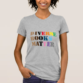 Diverse Bücher Matte Grau T-Shirt