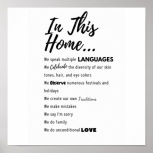 Diverse Familienprodukte Poster