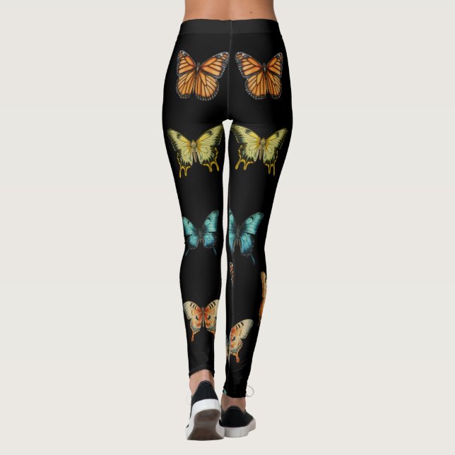 Diverse Schmetterlinge Freude Leggings (Rückseite)