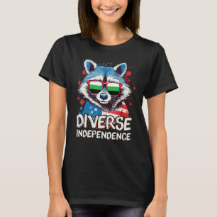 Diverse Unabhängigkeit Raccoon Neutrois Sonnenbril T-Shirt