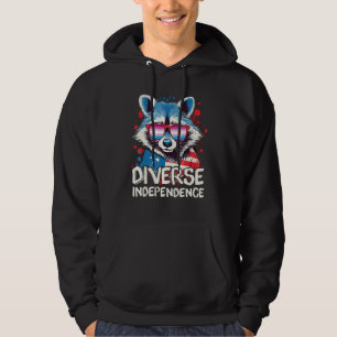 Diverse Unabhängigkeit Waschbär Bigender Sonnenbr Hoodie