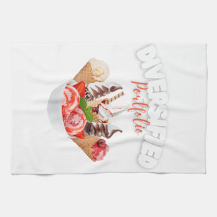 Diversifizierte Portfolio-Eiscreme-Illustration Geschirrtuch