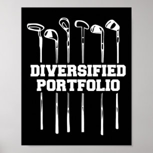 Diversifizierter Portfolio Golf Poster