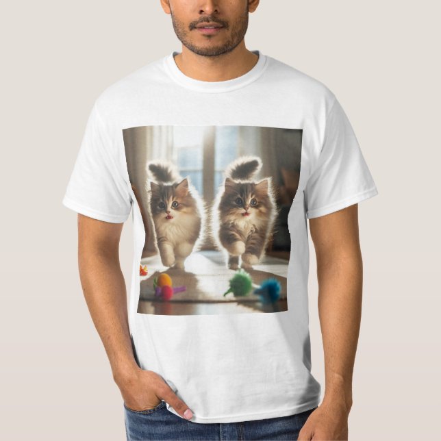 Diversión Gatuna: Momentos de Juego T-Shirt (Vorderseite)