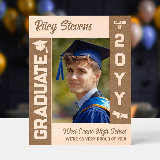 Diversität Schriftart Graduate Class of Year & Nam Geätzte Rahmen (Von Creator hochgeladen)