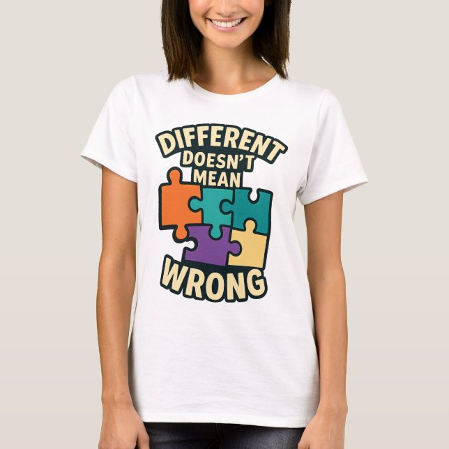 Diversity Acceptance T - Shirt - Embrace Einzigart (Vorderseite)