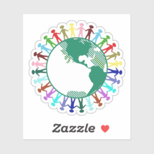 Diversity auf der ganzen Welt Aufkleber