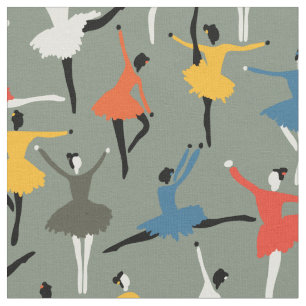 Diversity-Ballerinas in farbigen Outfits Stoff