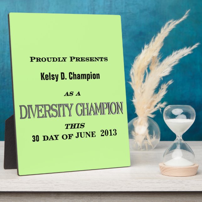 Diversity Champion Platte Fotoplatte (Seite)