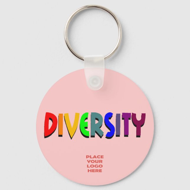 Diversity Custom Baby Pink Schlüsselanhänger (Vorderseite)