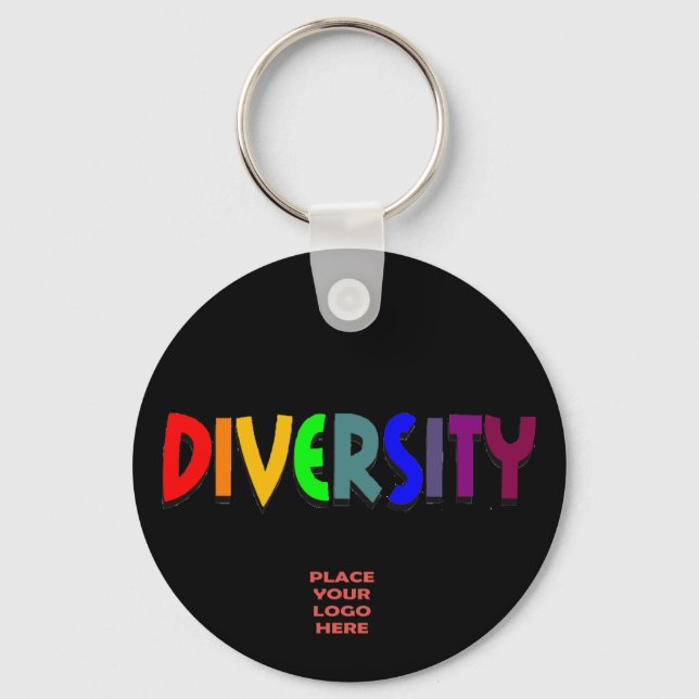 Diversity Custom Black Schlüsselanhänger (Vorderseite)