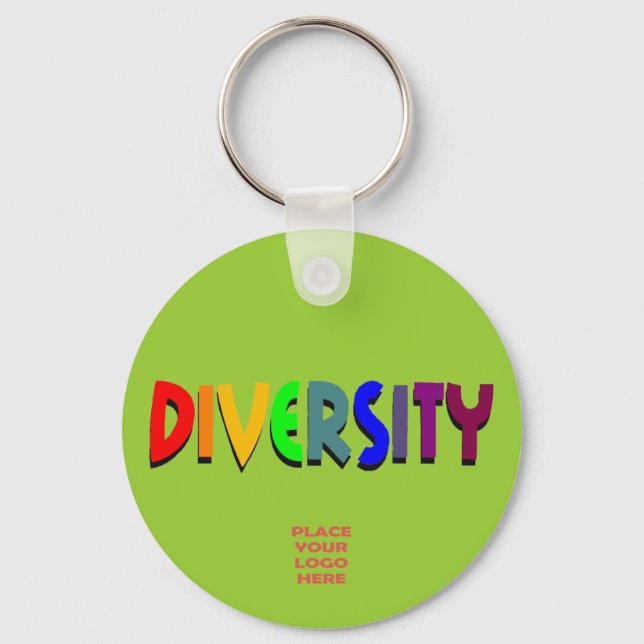Diversity Custom Olive Green Schlüsselanhänger (Vorderseite)