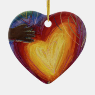 Diversity DEI Herzlich Willkommen in der Liebe Keramik Ornament