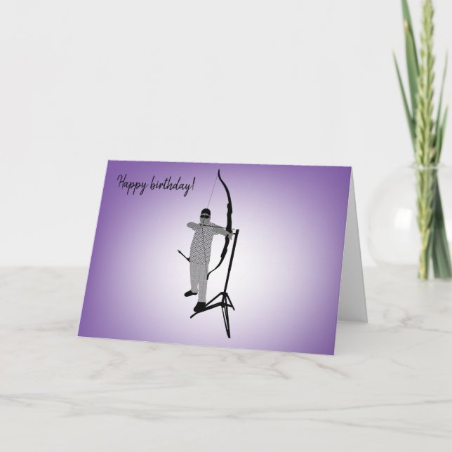 Diversity Designs Boy Curvy Blind Archer Card Karte (Vorderseite)