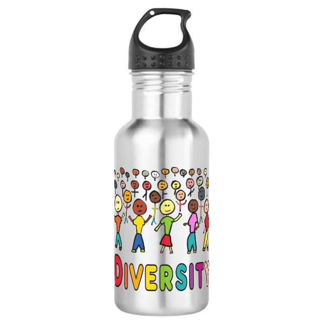 Diversity Edelstahlflasche (Vorderseite)