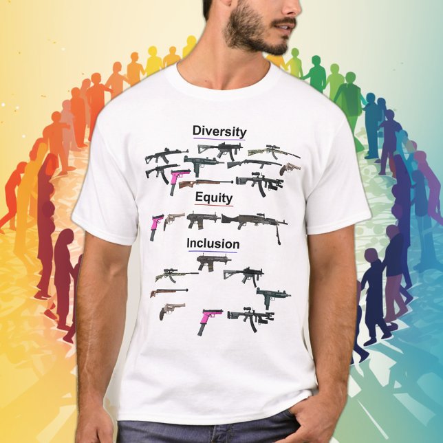 Diversity, Equity and Inclusion Gun T-Shirt (Von Creator hochgeladen)