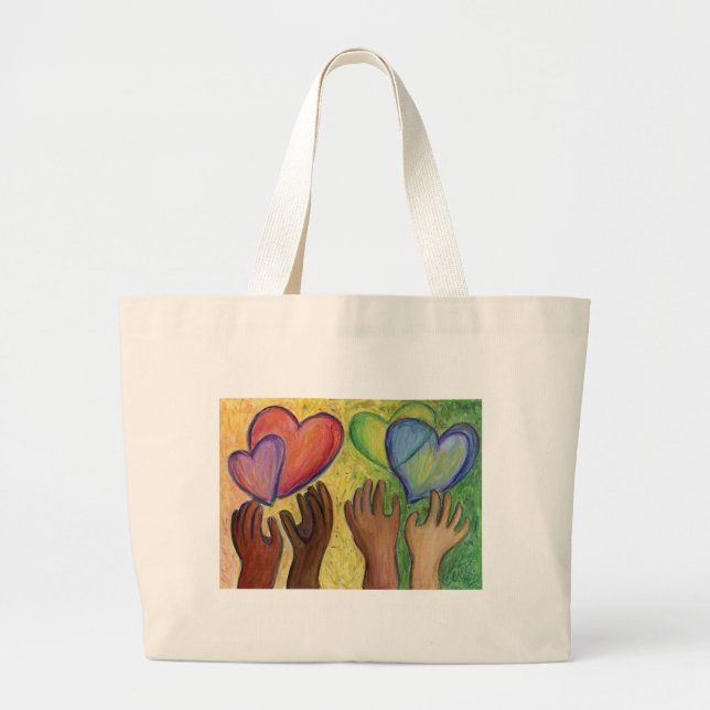 Diversity, Equity, & Inclusion DEI Art Tote Bag Jumbo Stoffbeutel (Vorne)