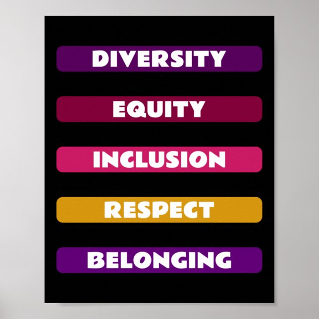 Diversity Equity Inclusion Respekt vor dem bestehe Poster (Vorne)