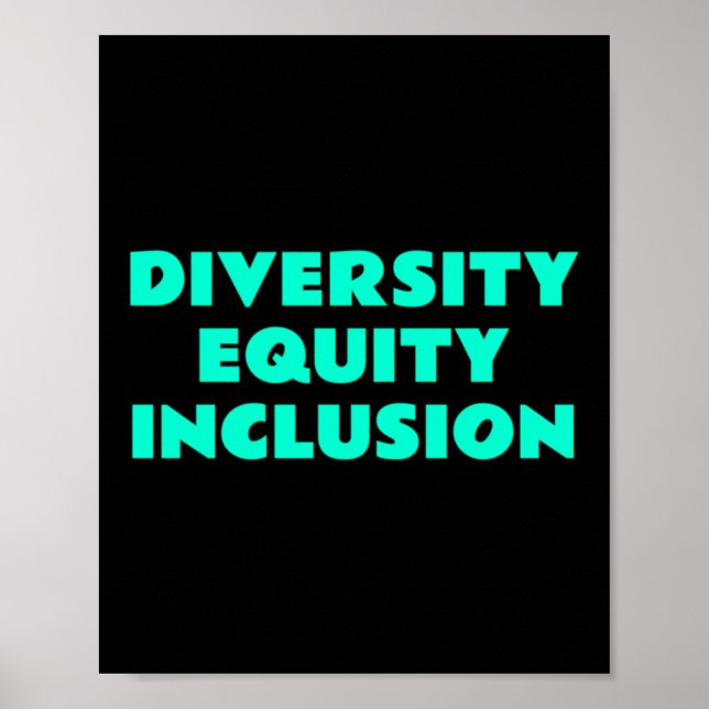 Diversity Equity Inclusion - Slogan für soziale Ge Poster (Vorne)