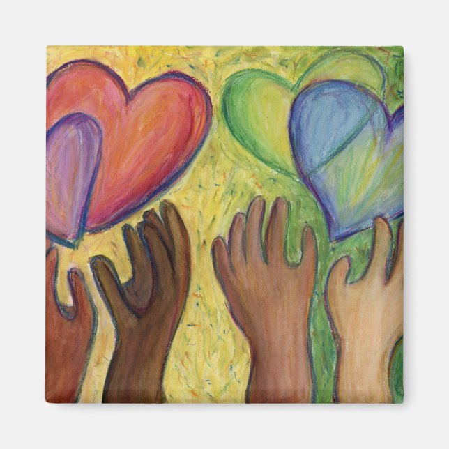 Diversity, Equity, & Inclusive (DEI)-Kühlschrankma Magnet (Vorne)