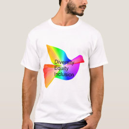 Diversity Equity Inklusion mit Regenbogenohr T-Shirt
