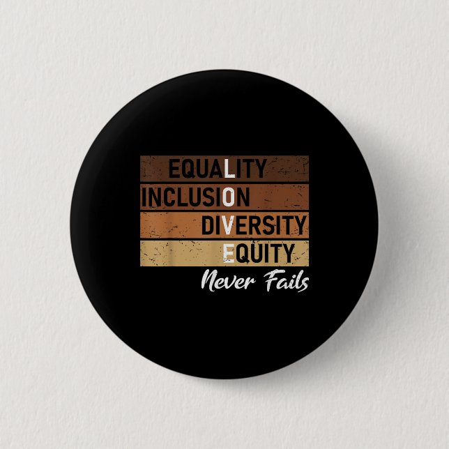 Diversity-Equity-Liebe für Gleichheit und Integrat Button (Vorderseite)