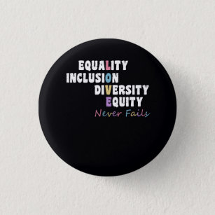 Diversity-Equity-Liebe für Gleichheit und Integrat Button