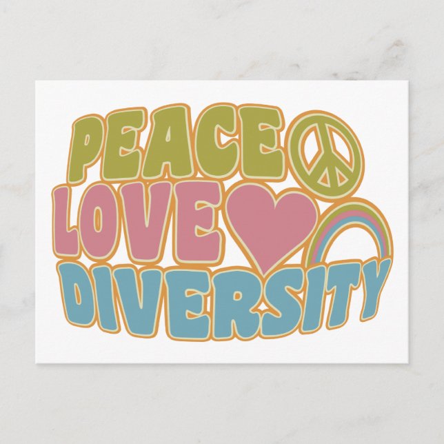 DIVERSITY für die PEACE-LIEBE Postkarte (Vorderseite)
