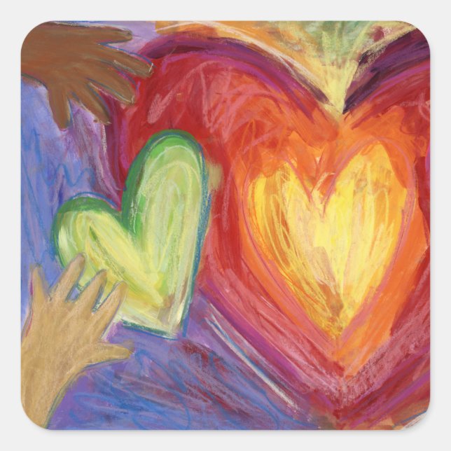 Diversity für Lieben und Hände Art Decal Sticker (Vorderseite)