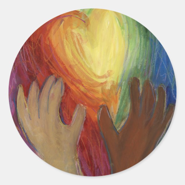 Diversity für Lieben und Hände Art Decal Sticker (Vorderseite)