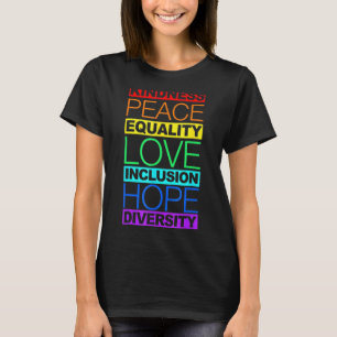 Diversity Gleichstellung Liebe Frieden Menschenrec T-Shirt