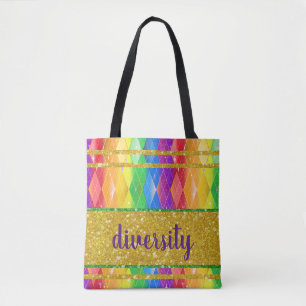 Diversity Glitzer Regenbogen Gay Pride Raute