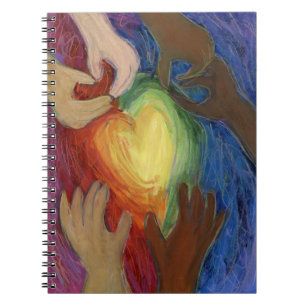 Diversity Hearts Hands Liebe Art Journal Notizblock