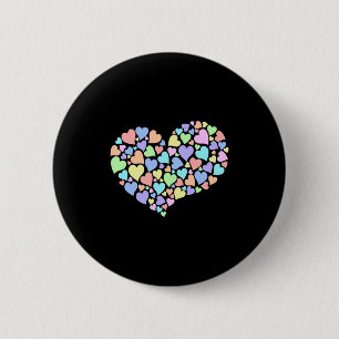 Diversity Hearts Rainbow Heart Liebe Friedliche Ei Button