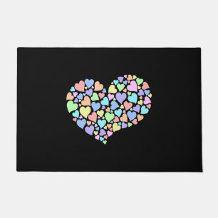 Diversity Hearts Rainbow Heart Liebe Friedliche Ei Fußmatte