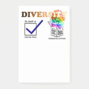 Diversity ist aus der Perspektive heraus Post-it Klebezettel