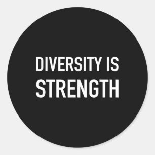 Diversity ist Stärke - beliebtes Trendangebot Runder Aufkleber