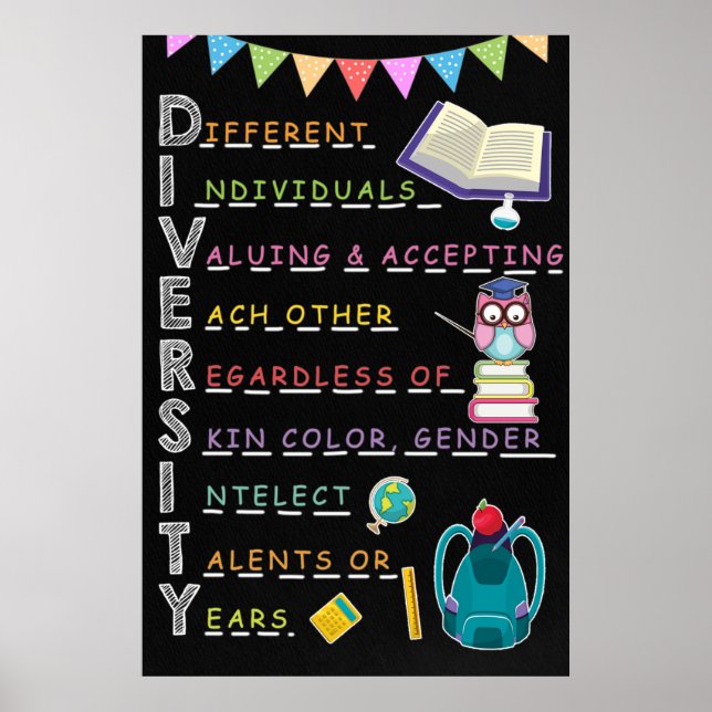 Diversity-Klassenzimmer-Poster Poster (Vorne)