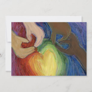 Diversity Liebe Herz Hände farbenfrohe Einladung