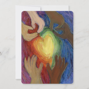 Diversity Liebe Herz Hände farbenfrohe Einladungen